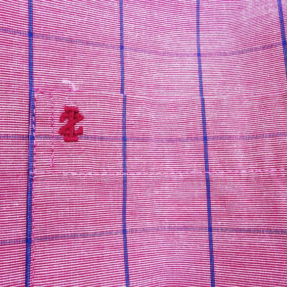 Izod Men's Button Down Cotton Shirt Red Plaid - Picture 8 of 9